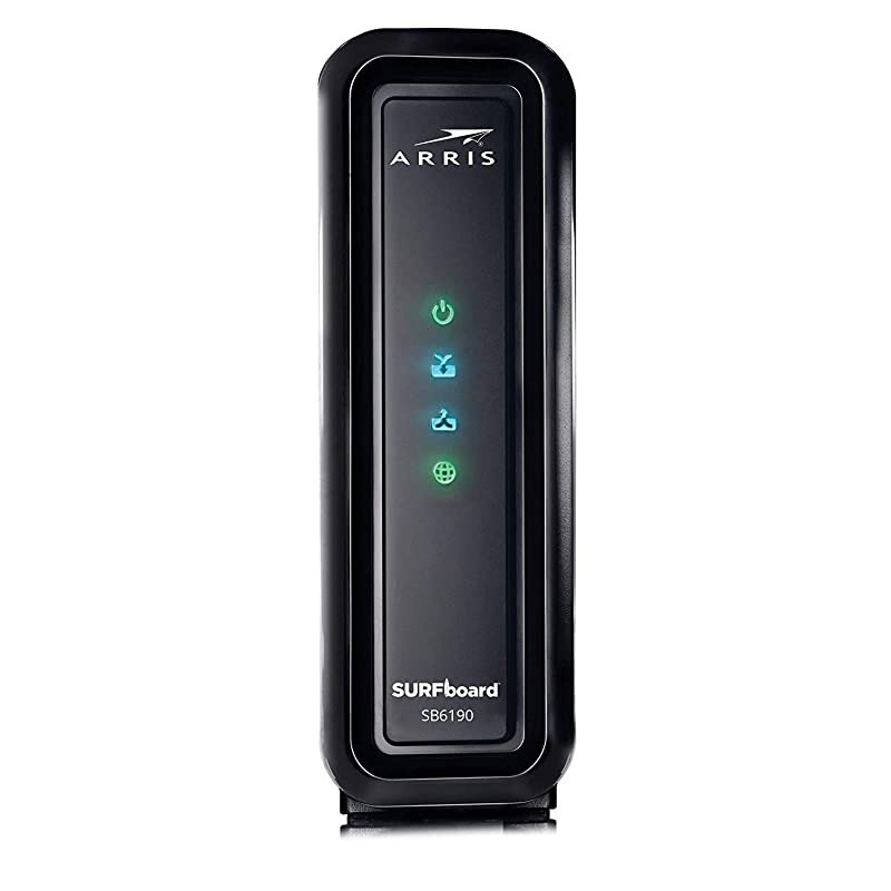 Surfboard (32x8) DOCSIS 3.0 Cable Modem 1.4 Gbps Max Speed, Certified for Comcast Xfinity, Spectrum, Cox, Cablevision & More (SB6190 Black) - (Renewed)