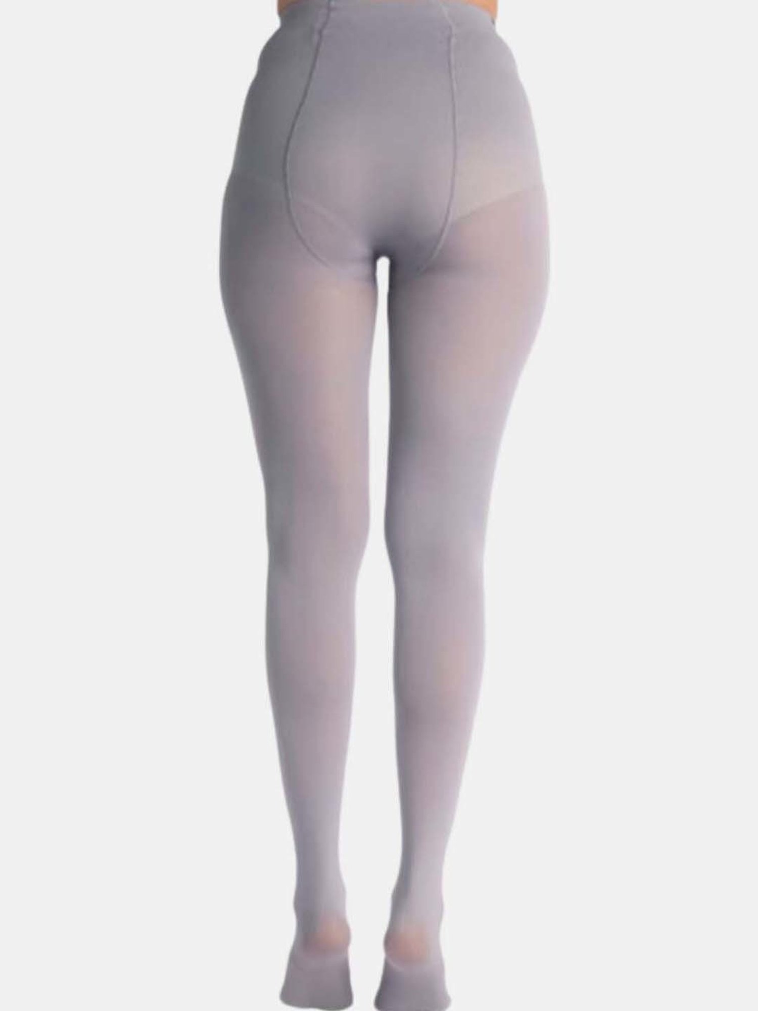 Secrets By ZeroKaata White & Grey Plain Pantyhose Stockings - Pack Of 2