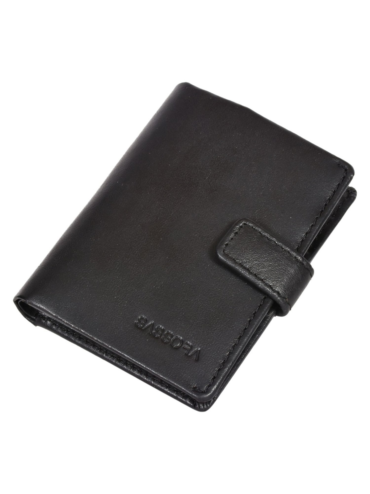 SASSORA JADE Black Leather Bi-Fold Wallet