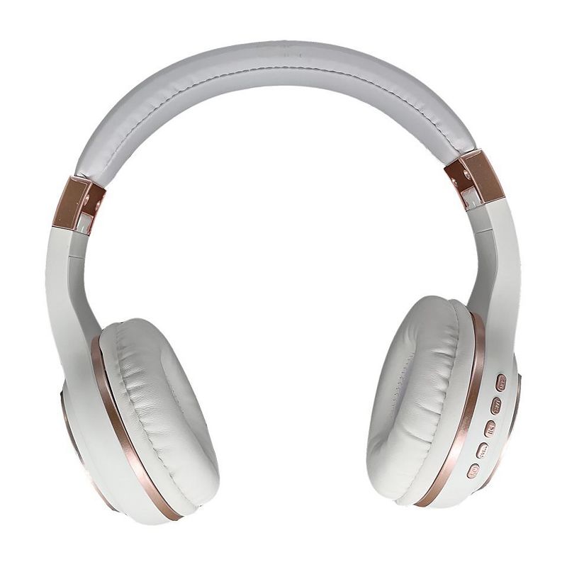 Morpheus 360 HP5500R Wireless Stereo Bluetooth Headphones, White with Rose Gold Accents