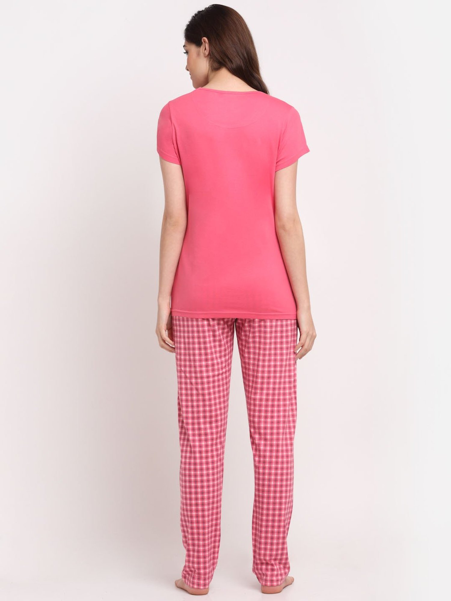 Kanvin Pink Graphic Print Top with Pyajmas
