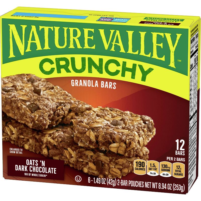 Nature Valley Crunchy Oats 'N Dark Chocolate Granola Bars - 6ct