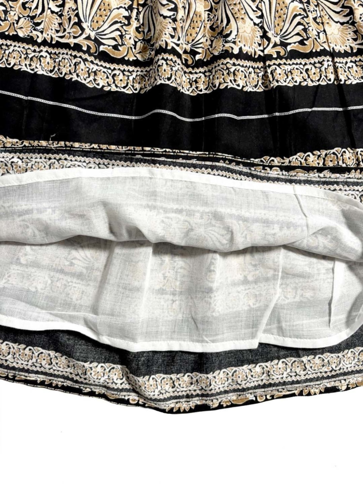 Bella Moda Kids Black & Cream Cotton Printed Full Sleeves Dress