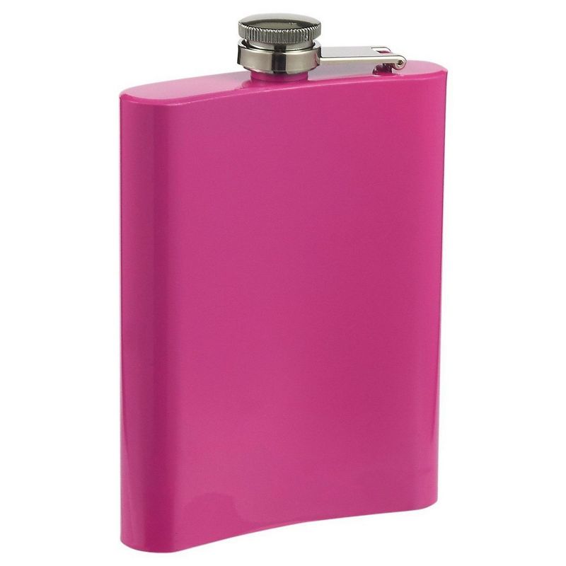 Blue Panda Mr. and Mrs. 8oz Stainless Steel Flasks for Liquor, Pocket Hip Flask with Funnel, Ideal Wedding Gifts for Bride and Groom, Black & Pink