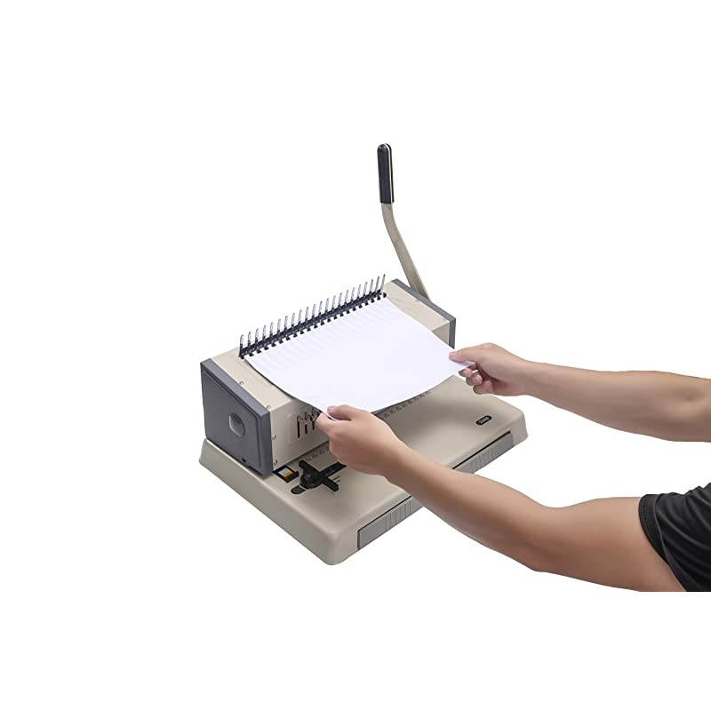 21 Hole Metal Binding Machine Comb Binding Manual Punch and Bind Operation Capacity:500 Sheets by