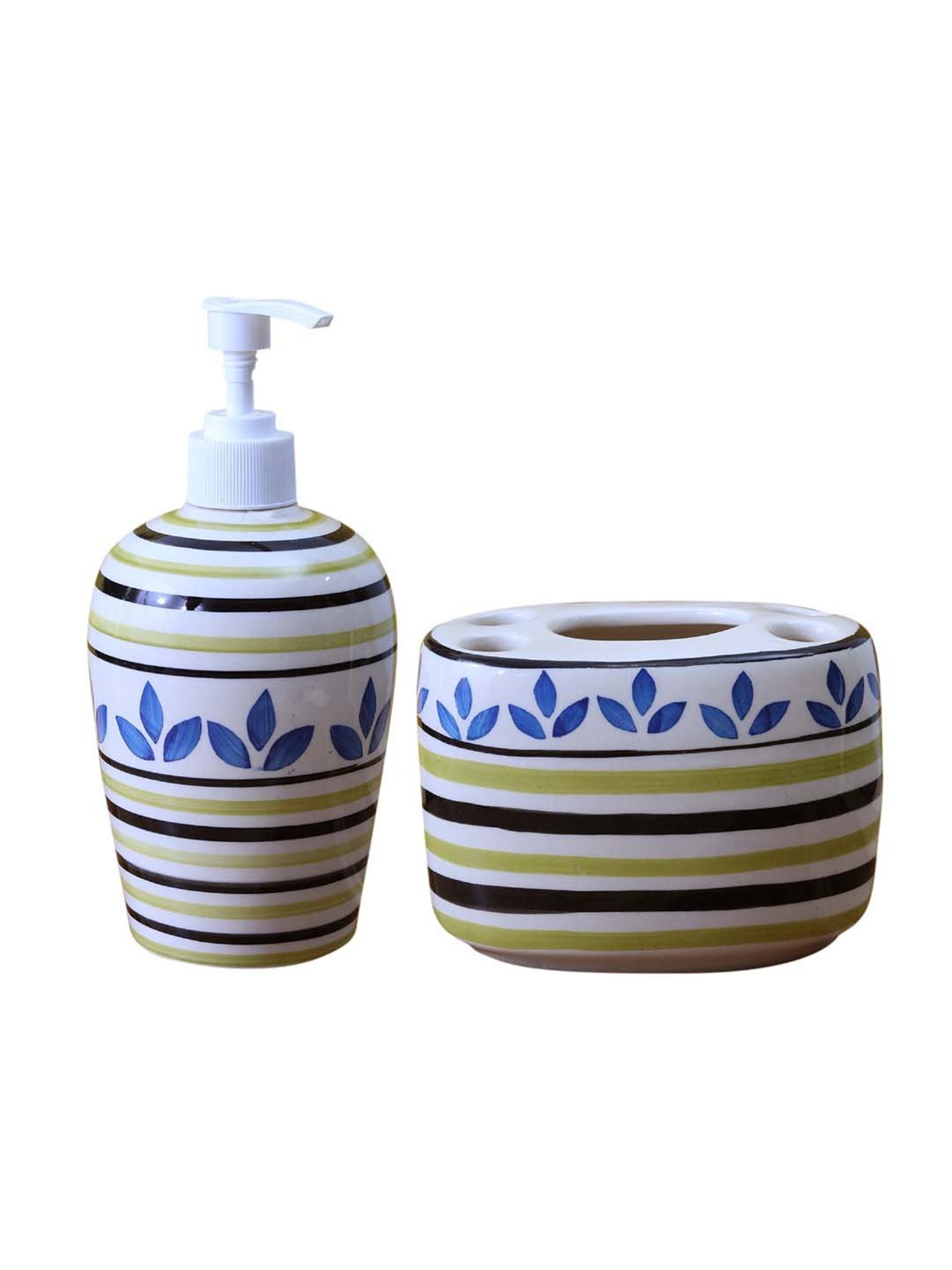 VarEesha Aztec Multicolor Ceramic Bath Accessories - Set of 2