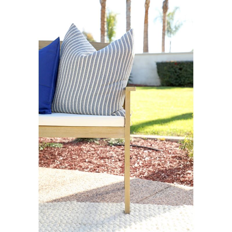 Zen 4pc Outdoor Wood Chat Set with Cushions - Natural - Coaster