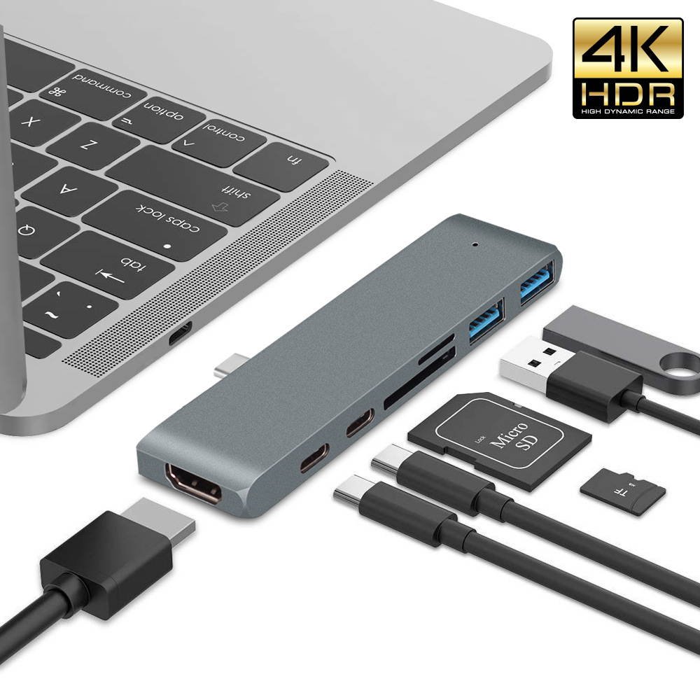 ESTONE USB Hub USB C to HDMI Adapter for Samsung S8/S9/Note8/Note9 Dex Mode Thunderbolt 3 Adapter for Macbook Pro/Air 2016 2017 Support HDMI4K*2K60HZ 4K*2K30HZ 1080P60HZ 1080P30HZ 720P-Gary