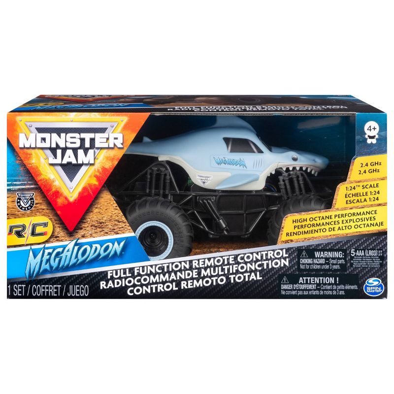 Monster Jam Official Megalodon  1:24 Scale  Remote Control 2.4 GHz Monster Truck