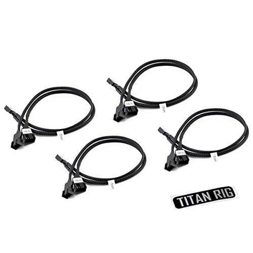 XSPC PWM Twin Splitter Cable, 30cm, Black, 4-pack