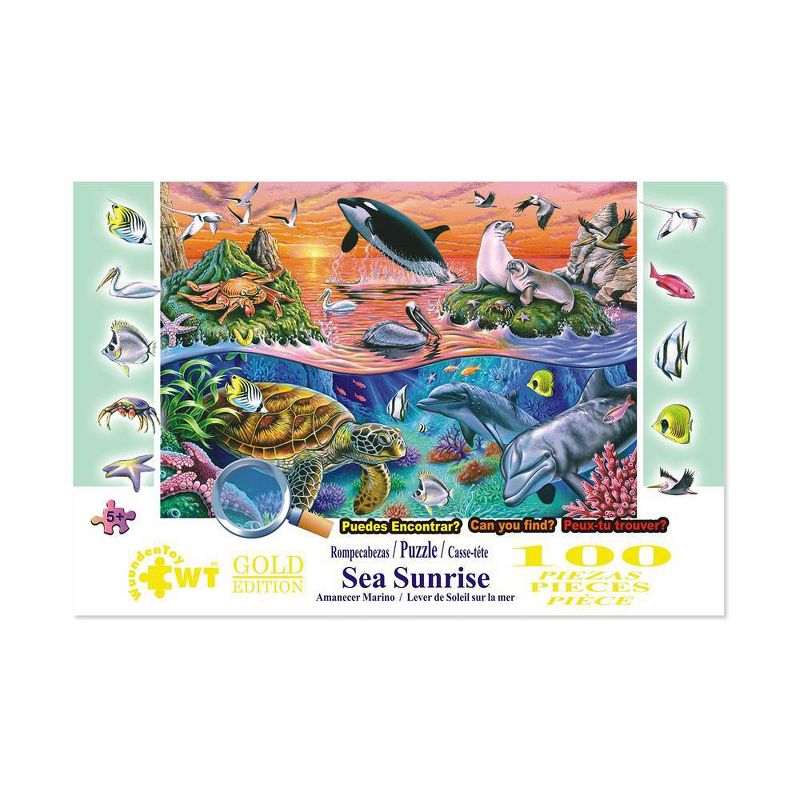 Wuundentoy Gold Edition: Sea Sunrise Kids' Jigsaw Puzzle - 100pc