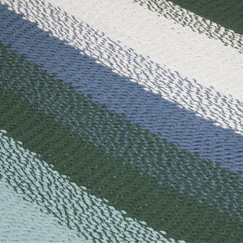 Macrame Striped Fringe Hammock with Spreader Bar Green/Blue/White - Opalhouse™