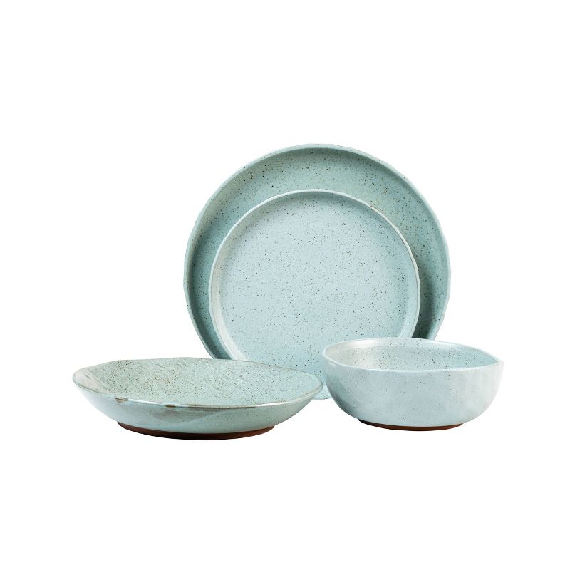 16pc Stoneware Kaya Dinnerware Set Blue - Sango