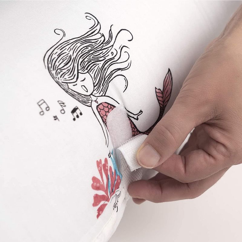 JumpOff Jo Toddler Nap Mat - Children's Sleeping Bag with Removable Pillow for Preschool, Daycare, and Sleepovers - 43 x 21 Inches - Moonlight Mermaid