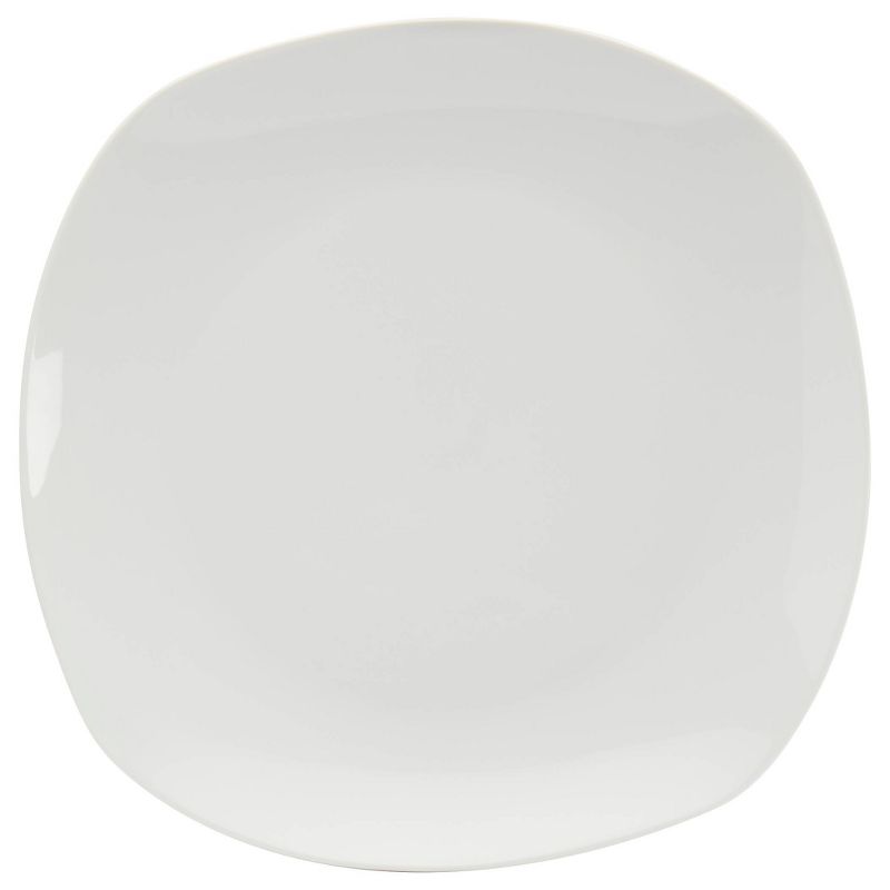 10.5" 10pk Porcelain Square Catering Dinner Plates White - Tabletops Gallery