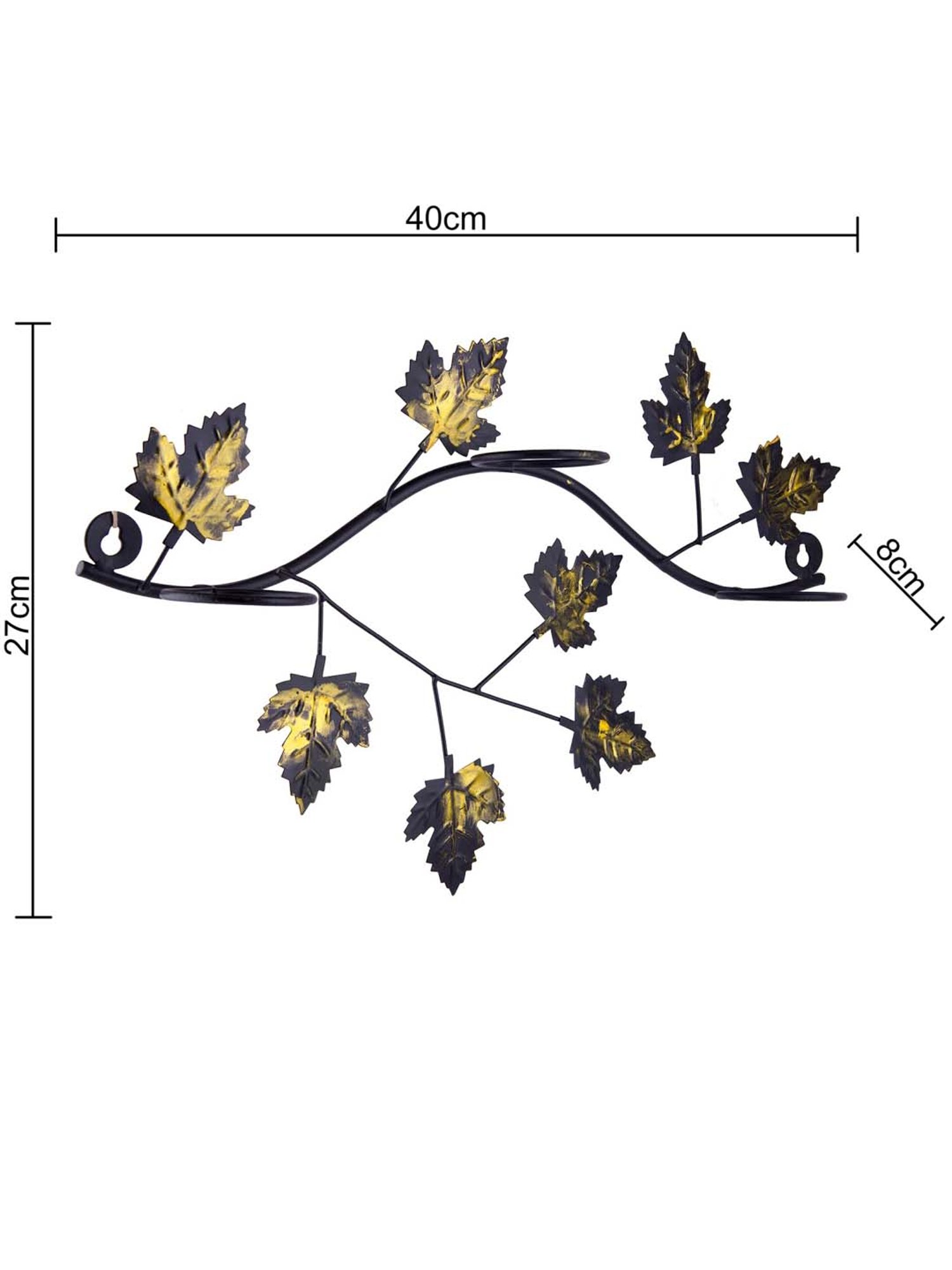 Homesake 'Maple Leaf Birthday' Turquiose Metal Wall Mount Candle Holder - Set of 2