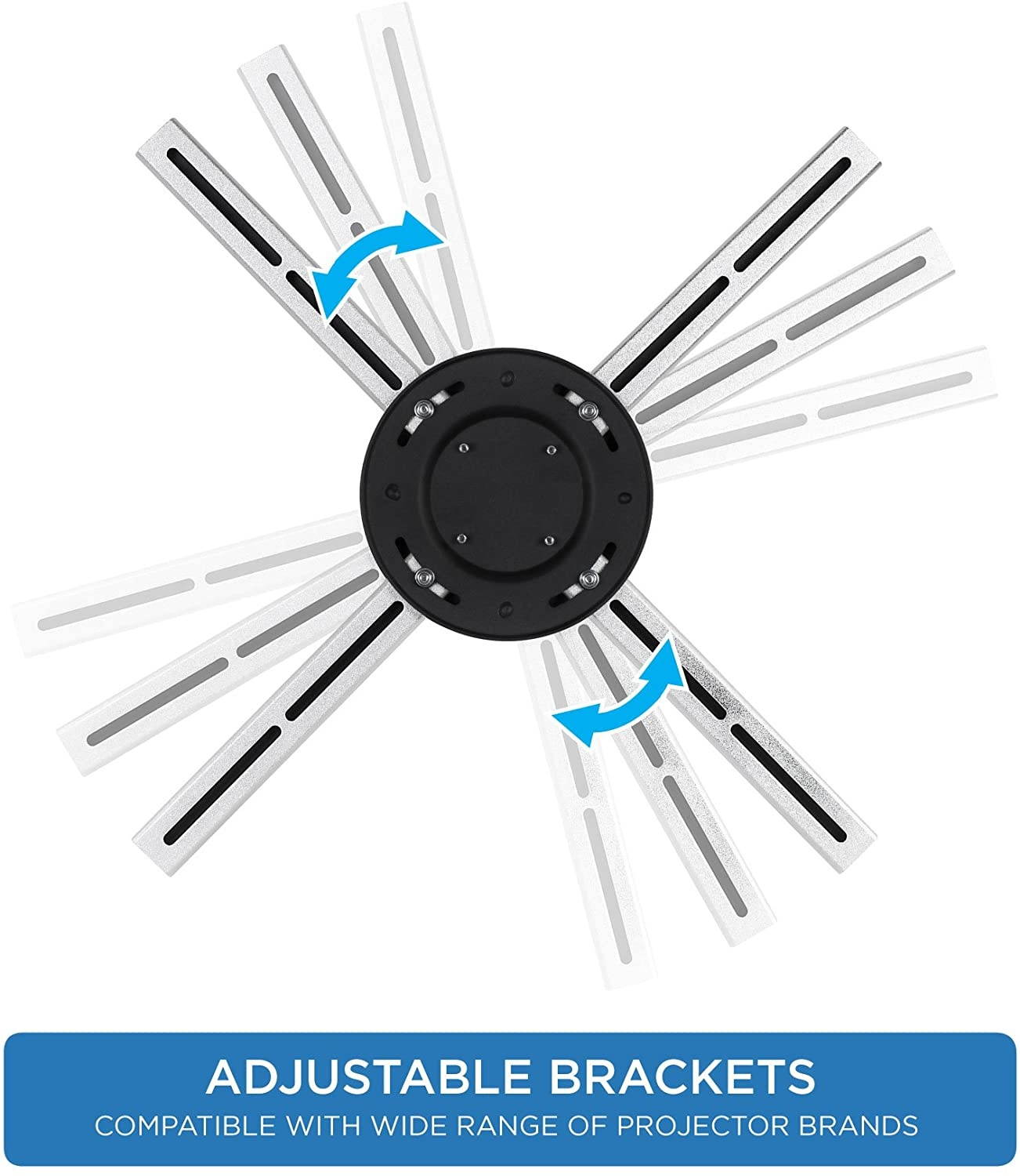 Mount-It! Flush Ceiling Projector Mount with Security Lock, Universal Fit, Low-Profile & Anti-Theft Lockable Bracket with Full Motion Adjustment, 44 Lbs Capacity (MI-609)