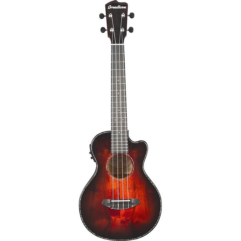 Breedlove Pursuit Exotic CE Myrtlewood Tenor Acoustic-Electric Ukulele (Mettalic) Metallic Sunset Burst