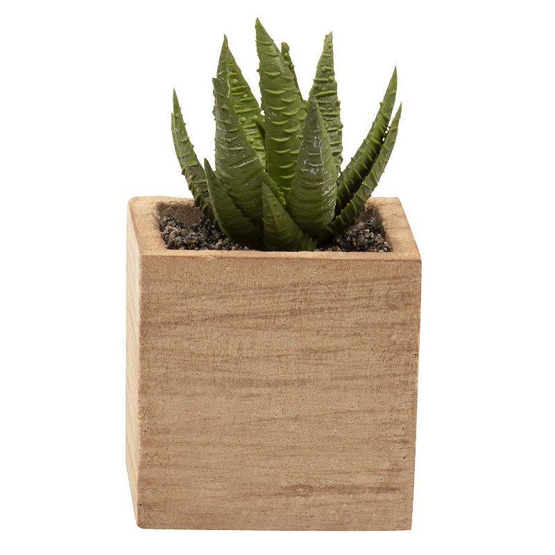 Juvale 6 Pack Small Artificial Succulent Plants Faux Potted Decor, 2 x 2 x 3.7 in
