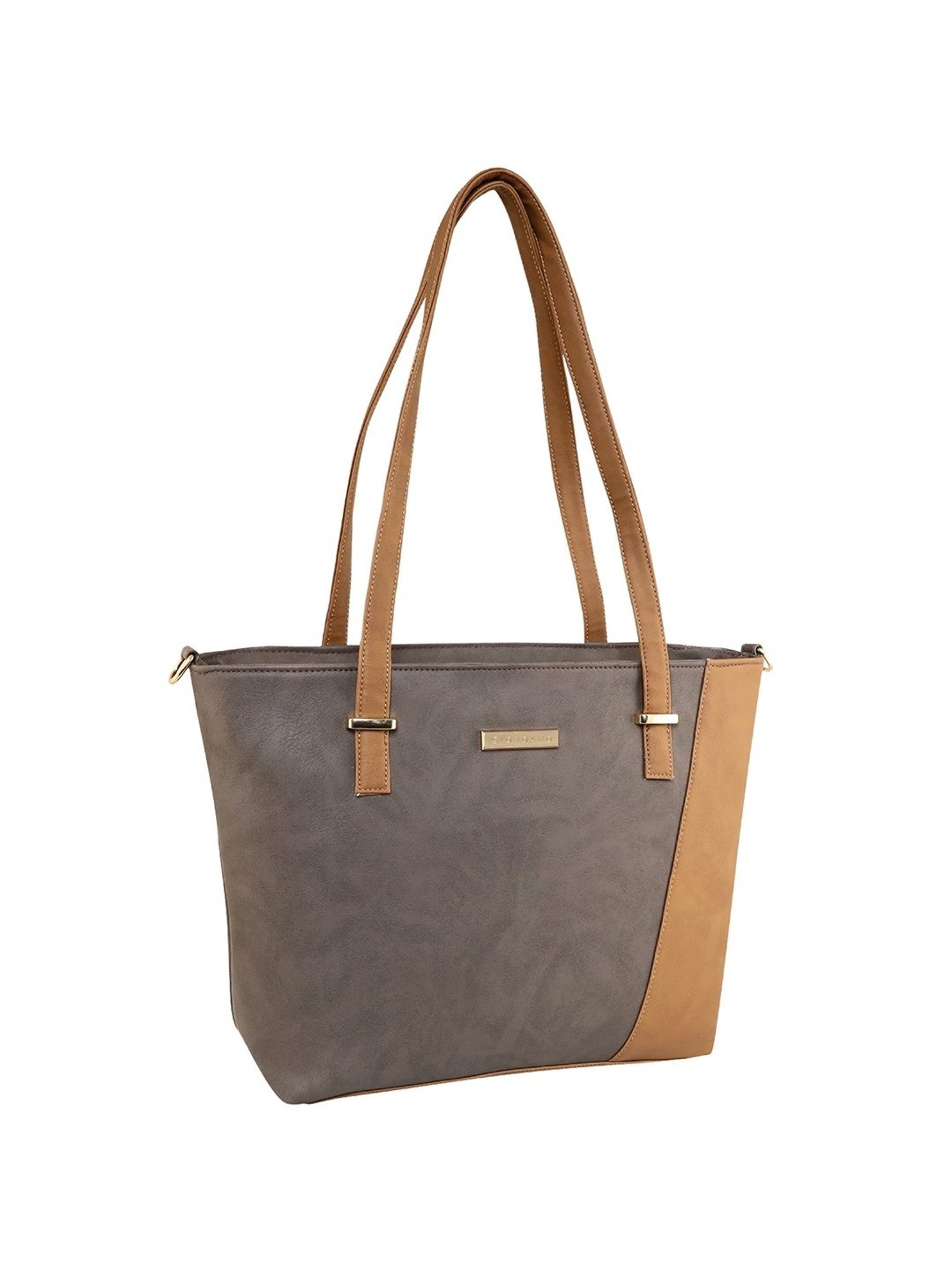 Giordano Grey Color Block Medium Shoulder Handbag