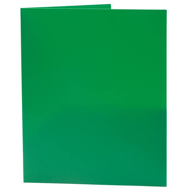 JAM 6pk Plastic 2 Pocket School POP Folders - Green