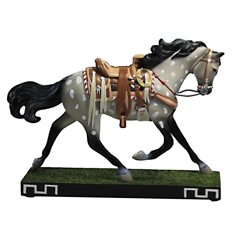 Trail Of Painted Ponies 6.0" El Vaquero Horse Saddle Spotted  -  Decorative Figurines