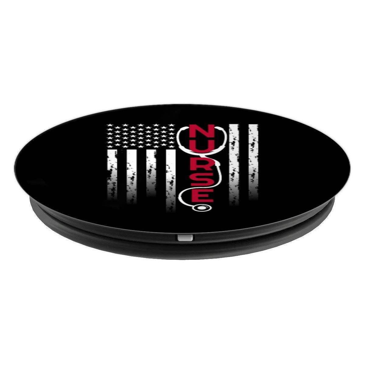 American Flag Nurse - PopSockets Grip and Stand for Phones and Tablets