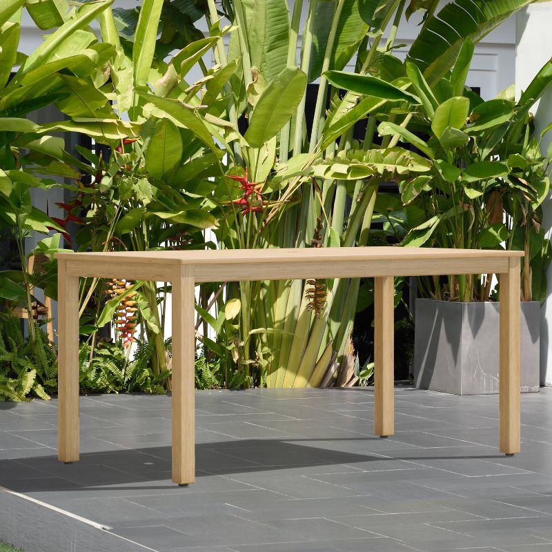 Snettisham 7pc Patio Dining Set with Rectangular Table with Teak Finish - Amazonia