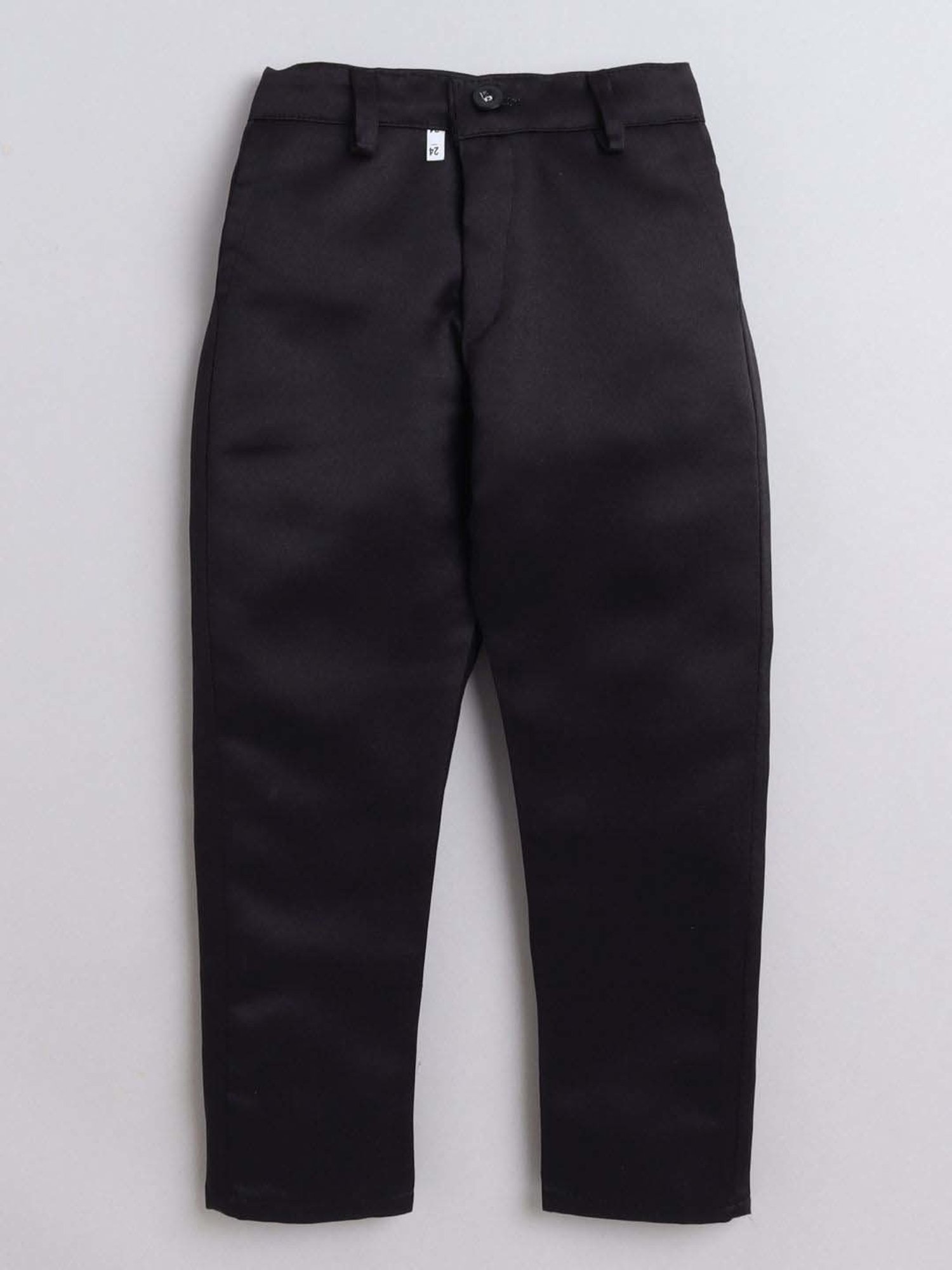 Fourfolds Boys Black Solid Full Sleeves Clothing Set