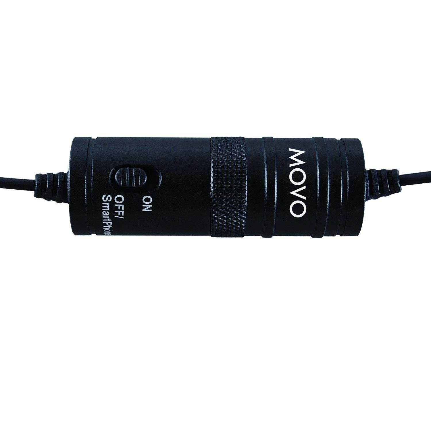 Movo Lavalier Omnidirectional Condenser Microphone with 20' Cable for Pentax K-5, K-3, K-50, K-30, 645D, 645Z, K-S1, K-S2 DSLR Cameras