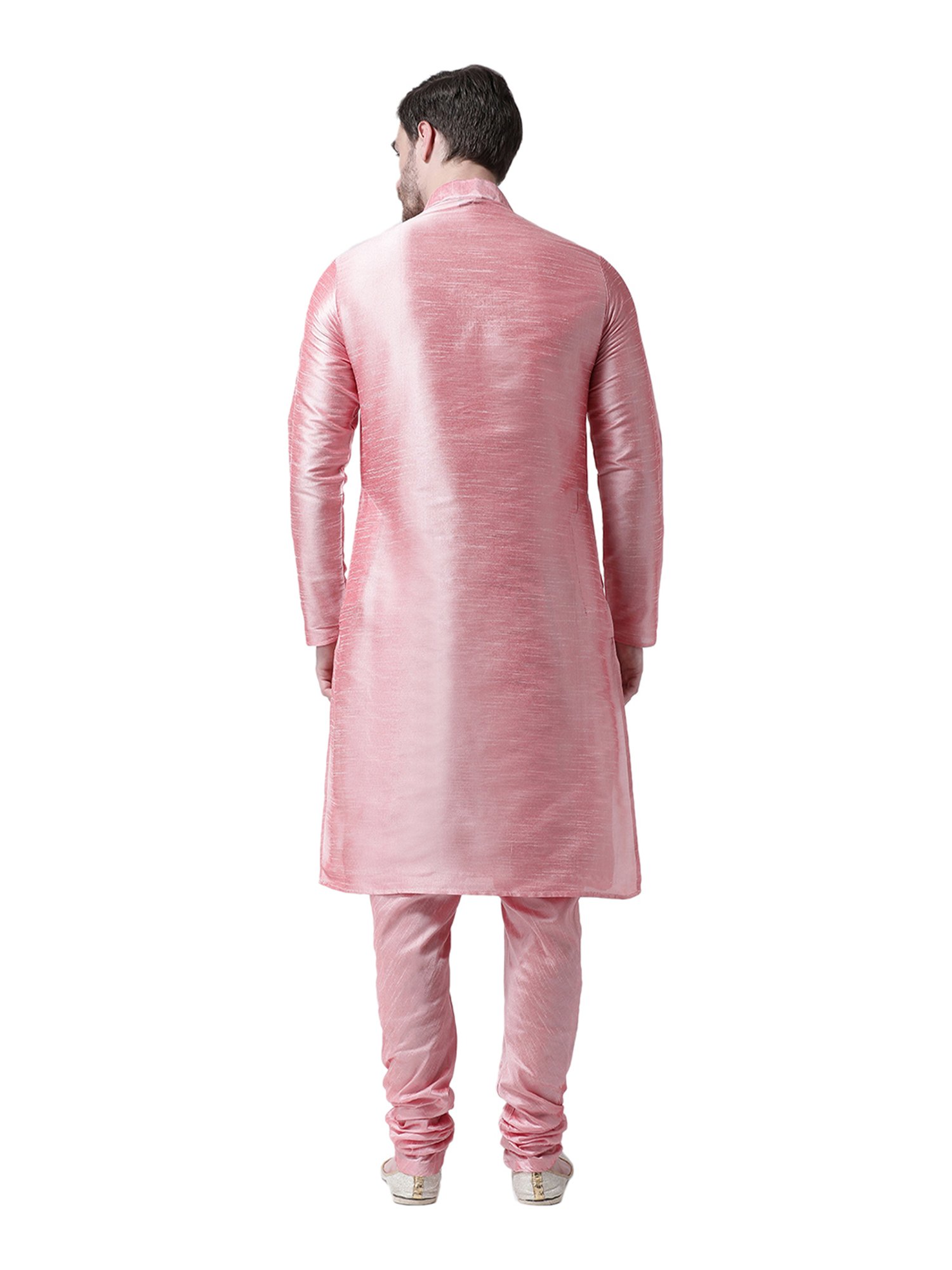 SG LEMAN Peach Kurta Bottom Set