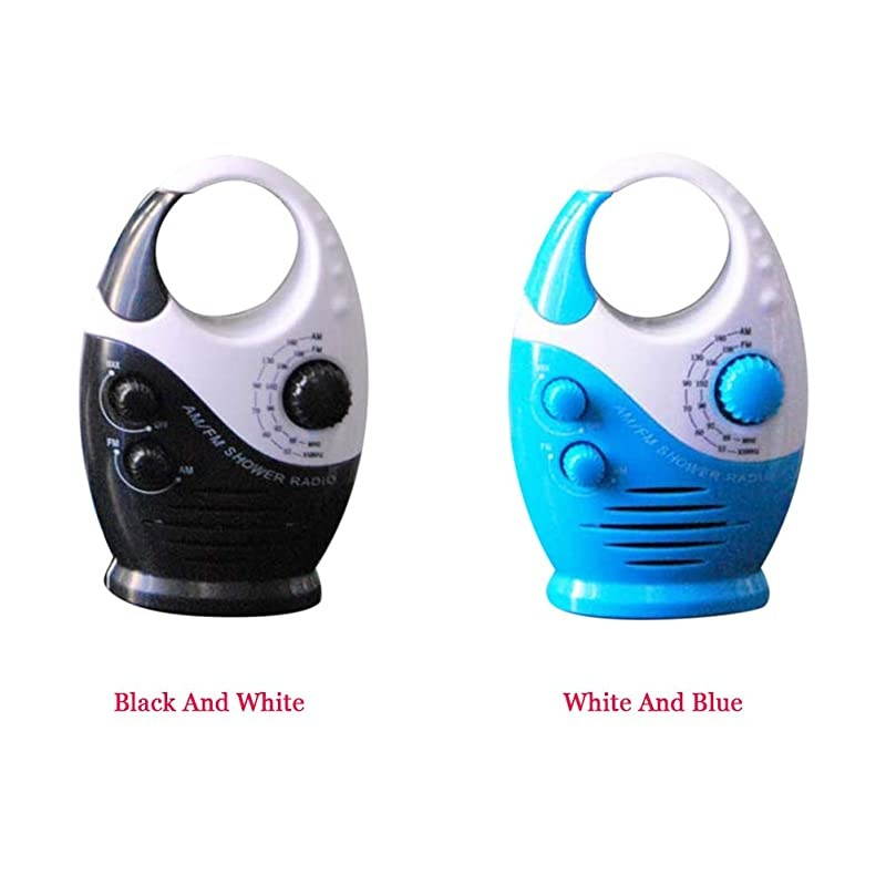 Radio Top Handle Insert Card Music Hanging Mini Battery Powered AM FM Portable Waterproof Speaker Bathroom Button Adjustable Volume