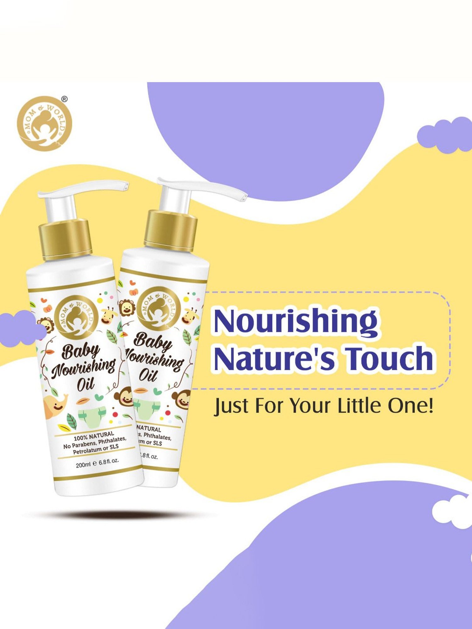 Mom & World Baby Nourishing Oil - 200 ml