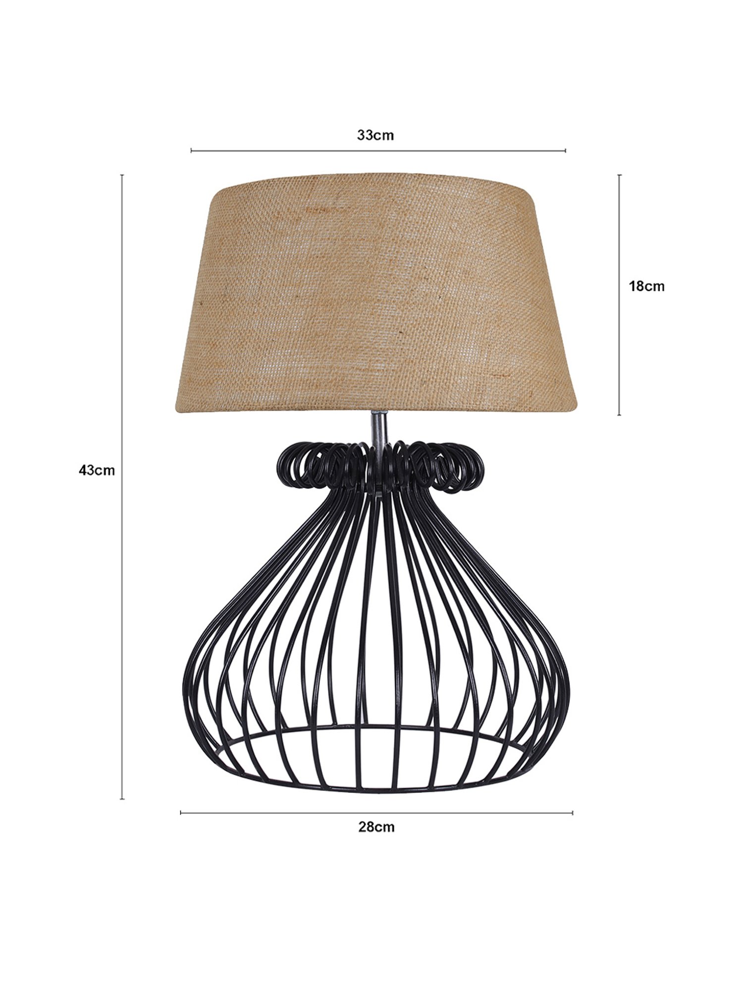 Homesake Brown Minimalist Small Bedside Table Lamp with Hollowed