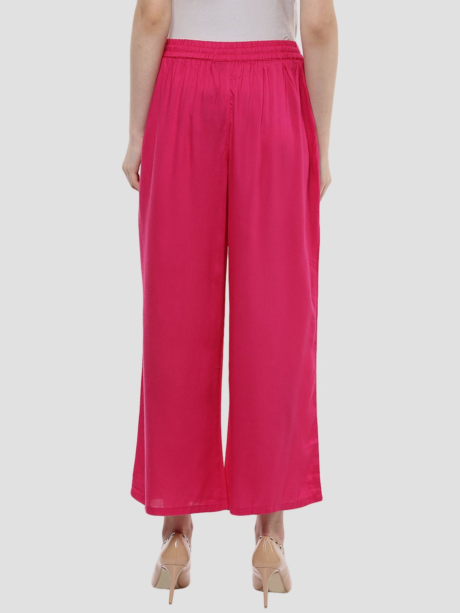 Sringam Pink Regular Fit Palazzos