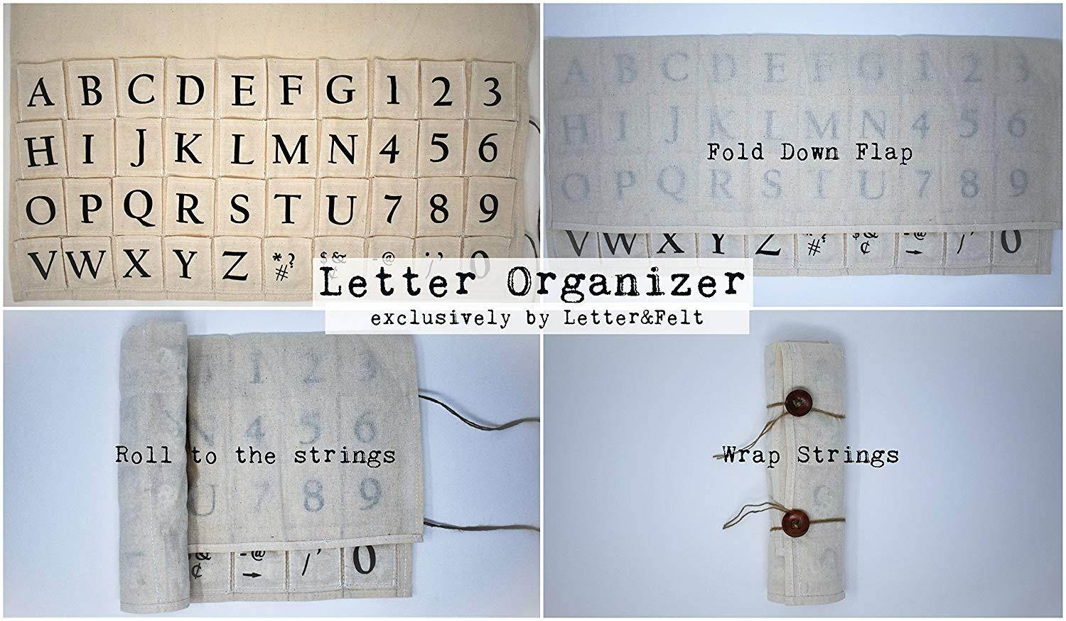 Premium 12x12 Letter Board with Letter Organizer - Changeable Black Felt Vintage Letter Board Sign by Letter&Felt