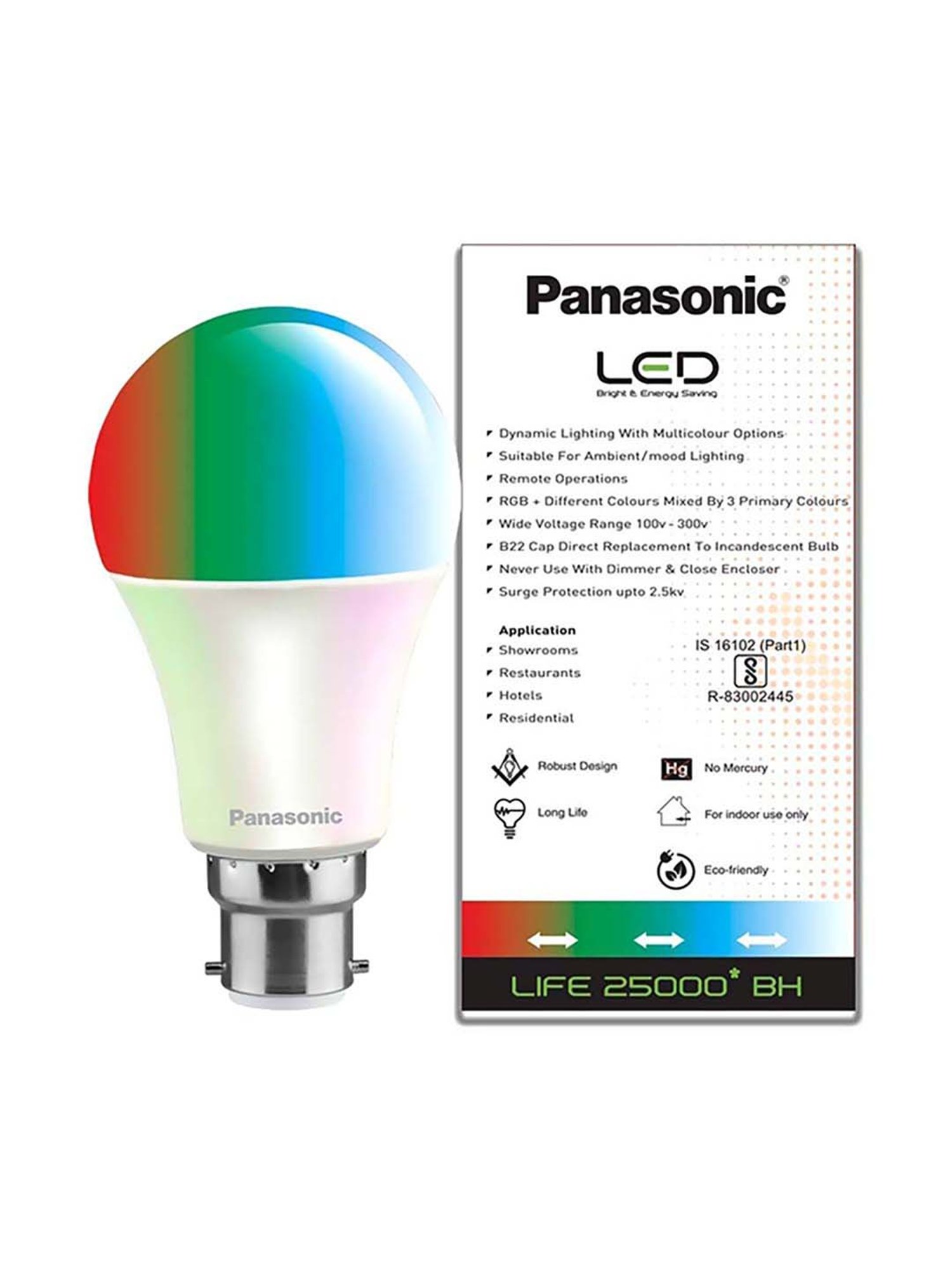 Panasonic 7 Watts LED Bright and Energy Saving RGB Bulb (RGB)