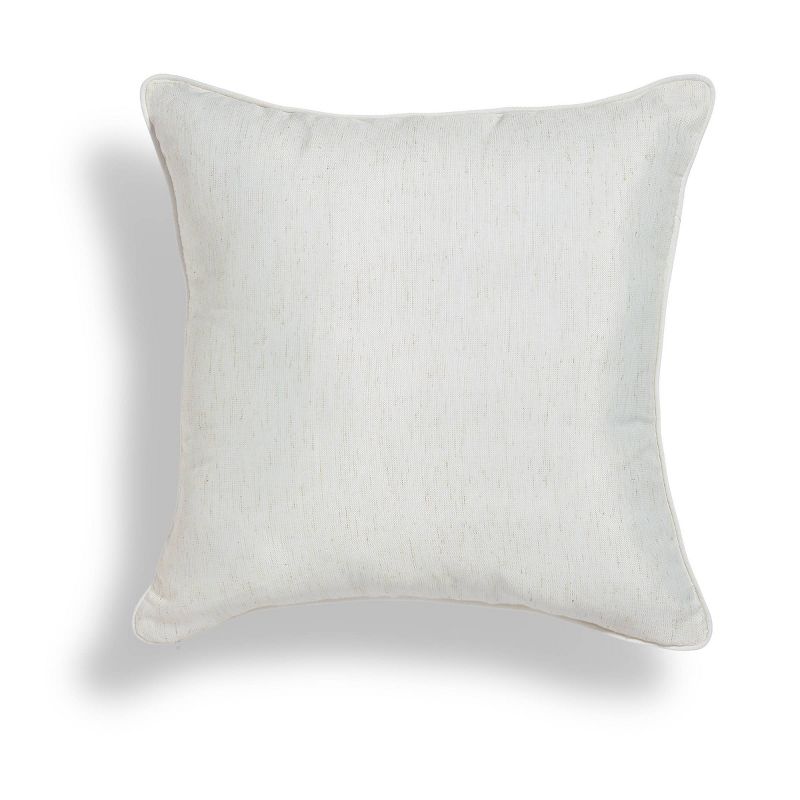 18"x18" Escape Embroidered Square Throw Pillow Natural - Sure Fit