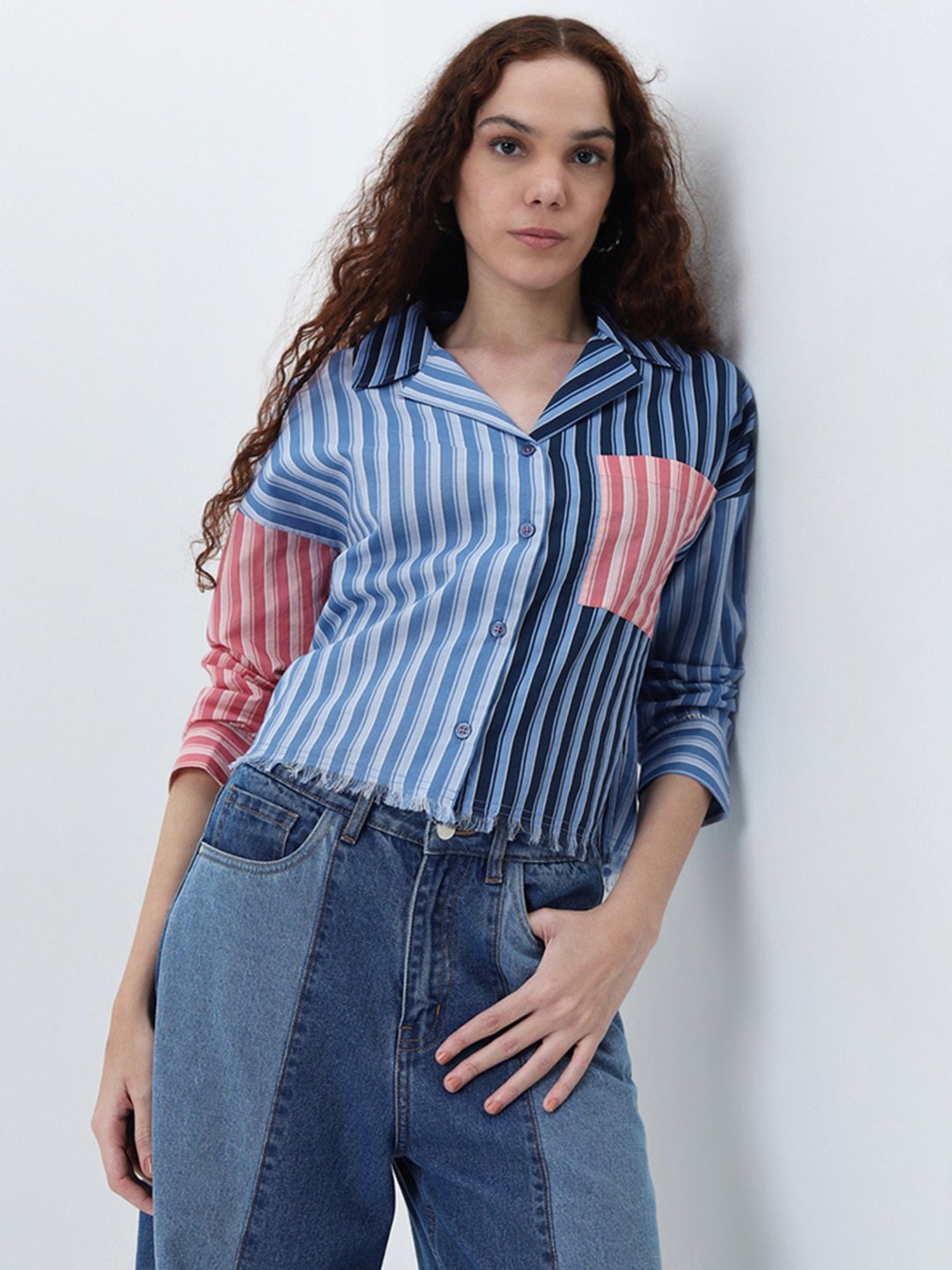 Annabelle by Pantaloons Black Polka Dots Shirt