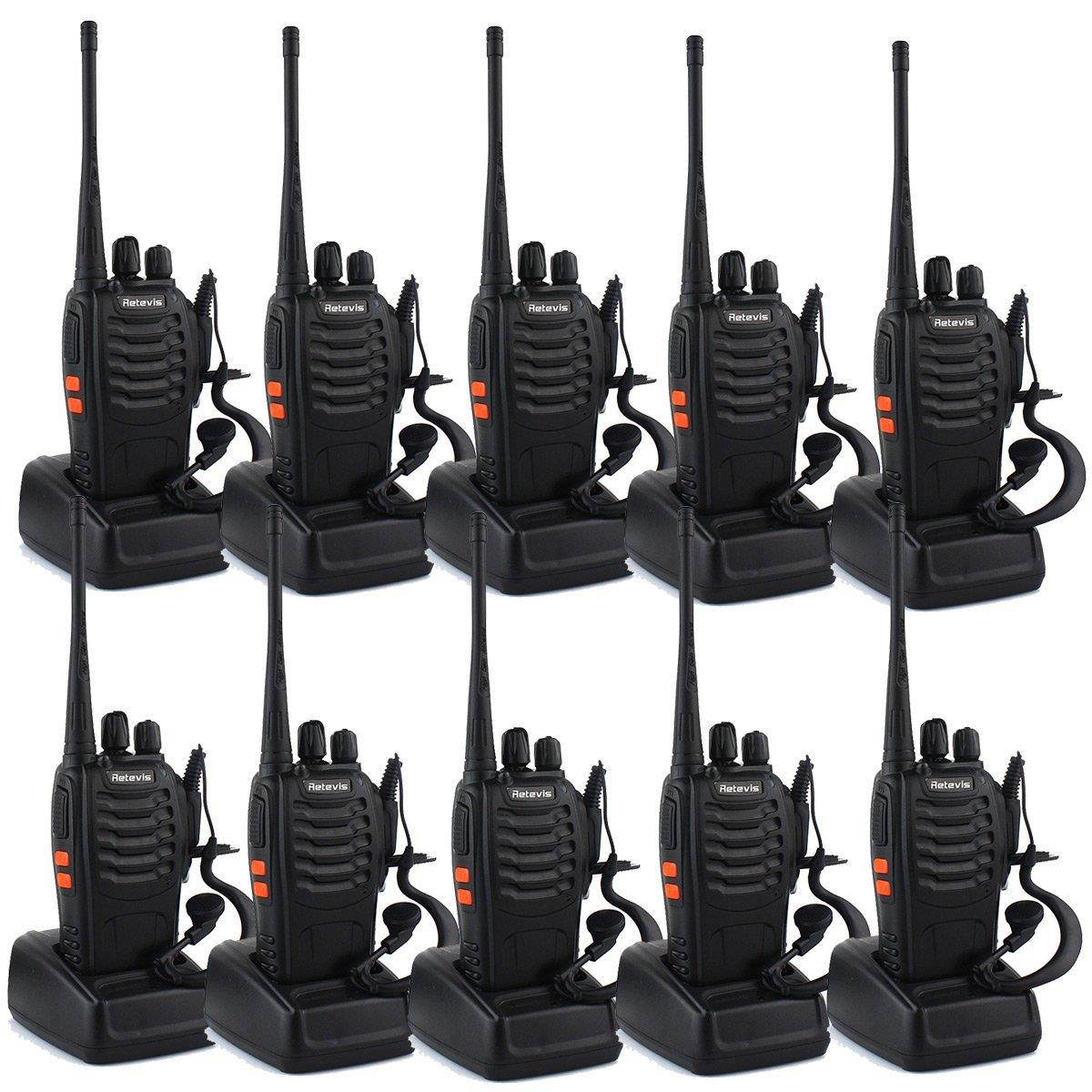 Retevis H-777 Two-Way Radio Long Range UHF 400-470 MHz Signal Frequency Single Band 16 Channels with Original Earpiece (