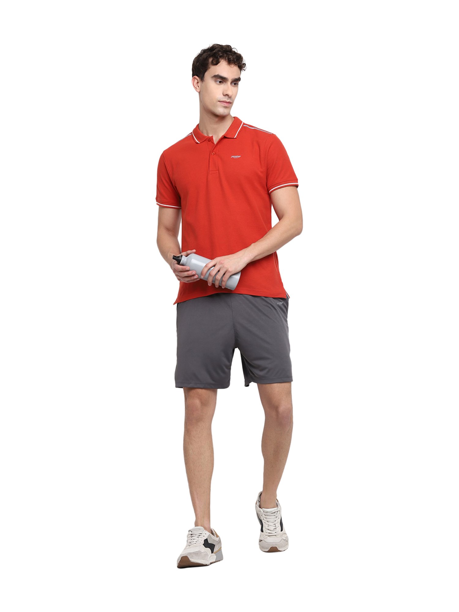 Furo by Red Chief Grey Regular Fit Solid Shorts