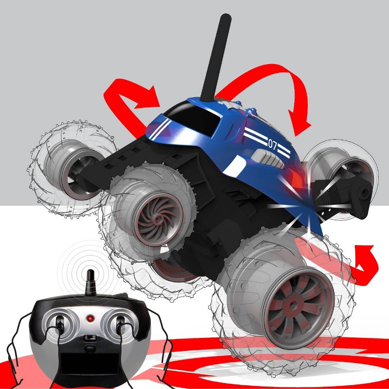 Sharper Image  RC Monster Spinning Car - Blue
