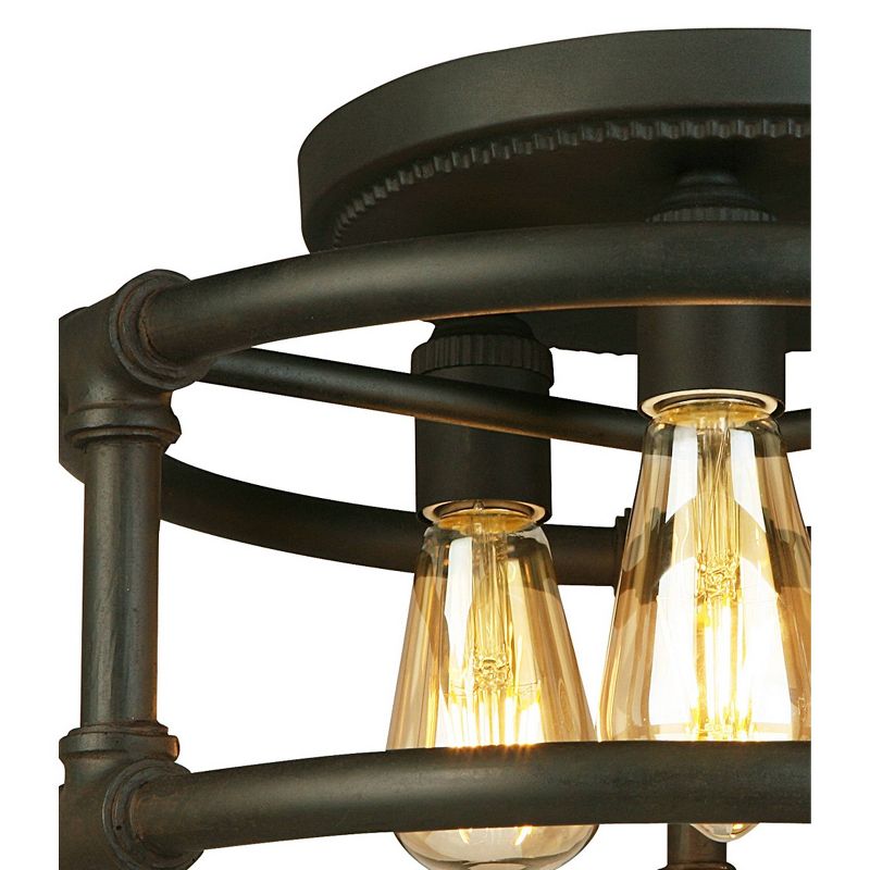 Wymer 3 Light Semi Flush Bronze Dark Brown - EGLO