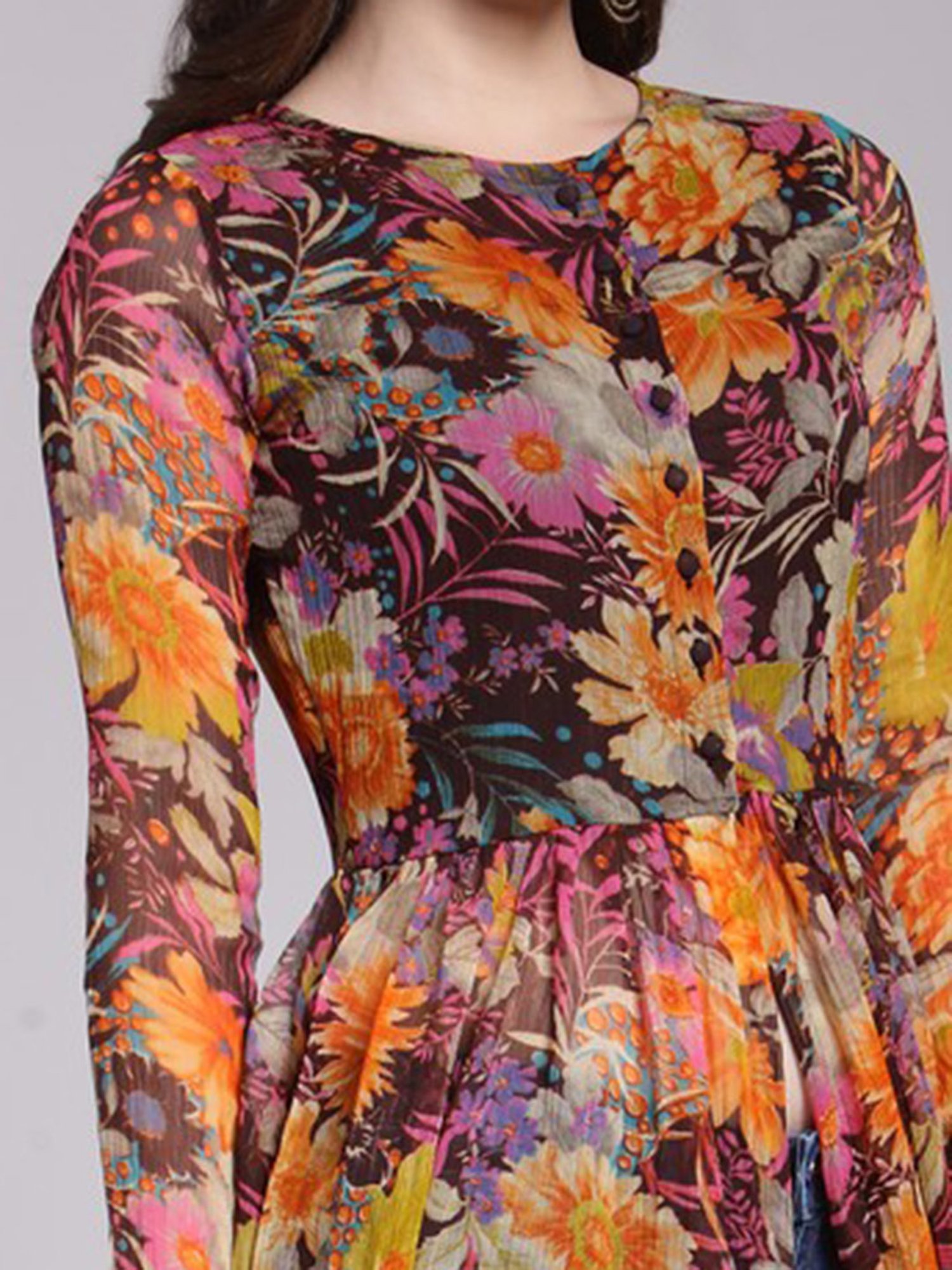 Cation Multicolor Floral Print Tunic