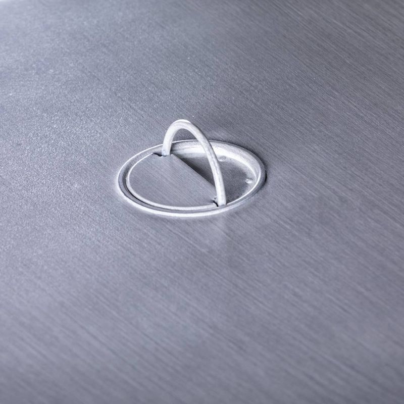 Rectangular Fire Pit With Gray Brushing Table Top and Steel Wicker Base 48" - Legacy Heating