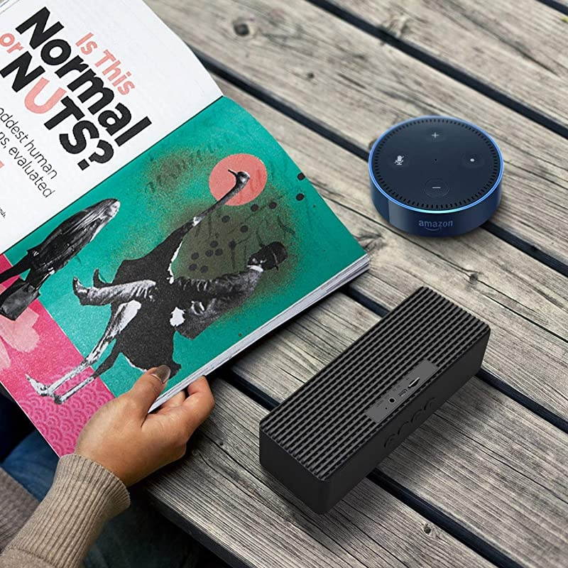 SpeakerPortable Wireless Speakers with HD SoundLonger Playtime Builtin Mic for iPhoneSamsungAndriodPCLaptop Ehco dot Support USBTF CardAUXBlack