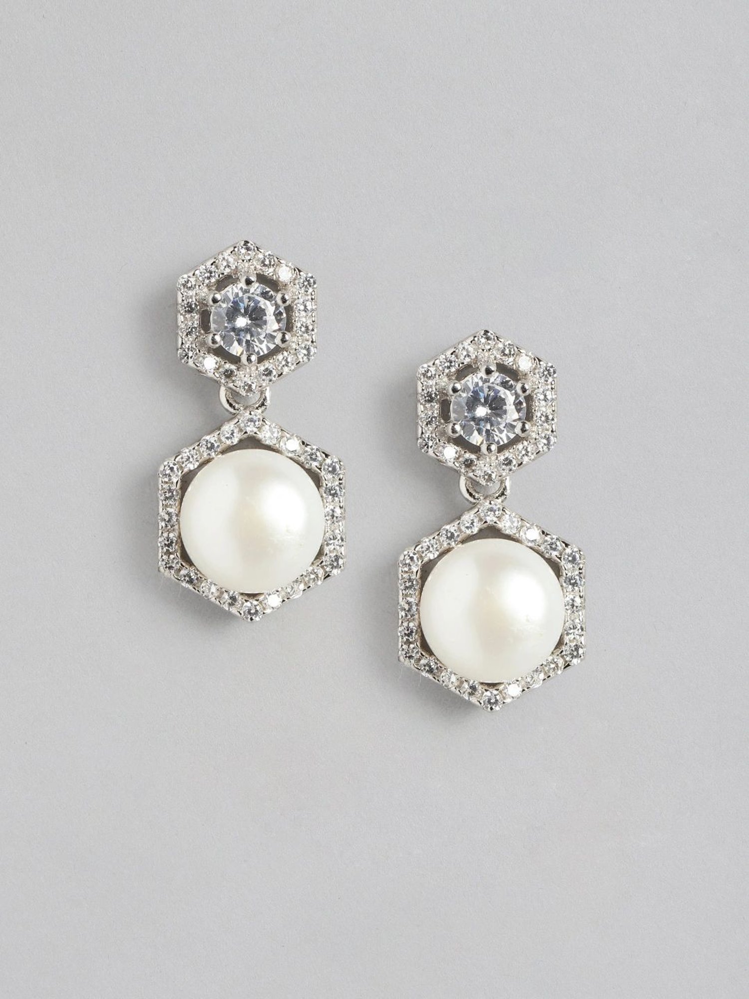 Clara 92.5 Sterling Silver Lily Earrings for Women