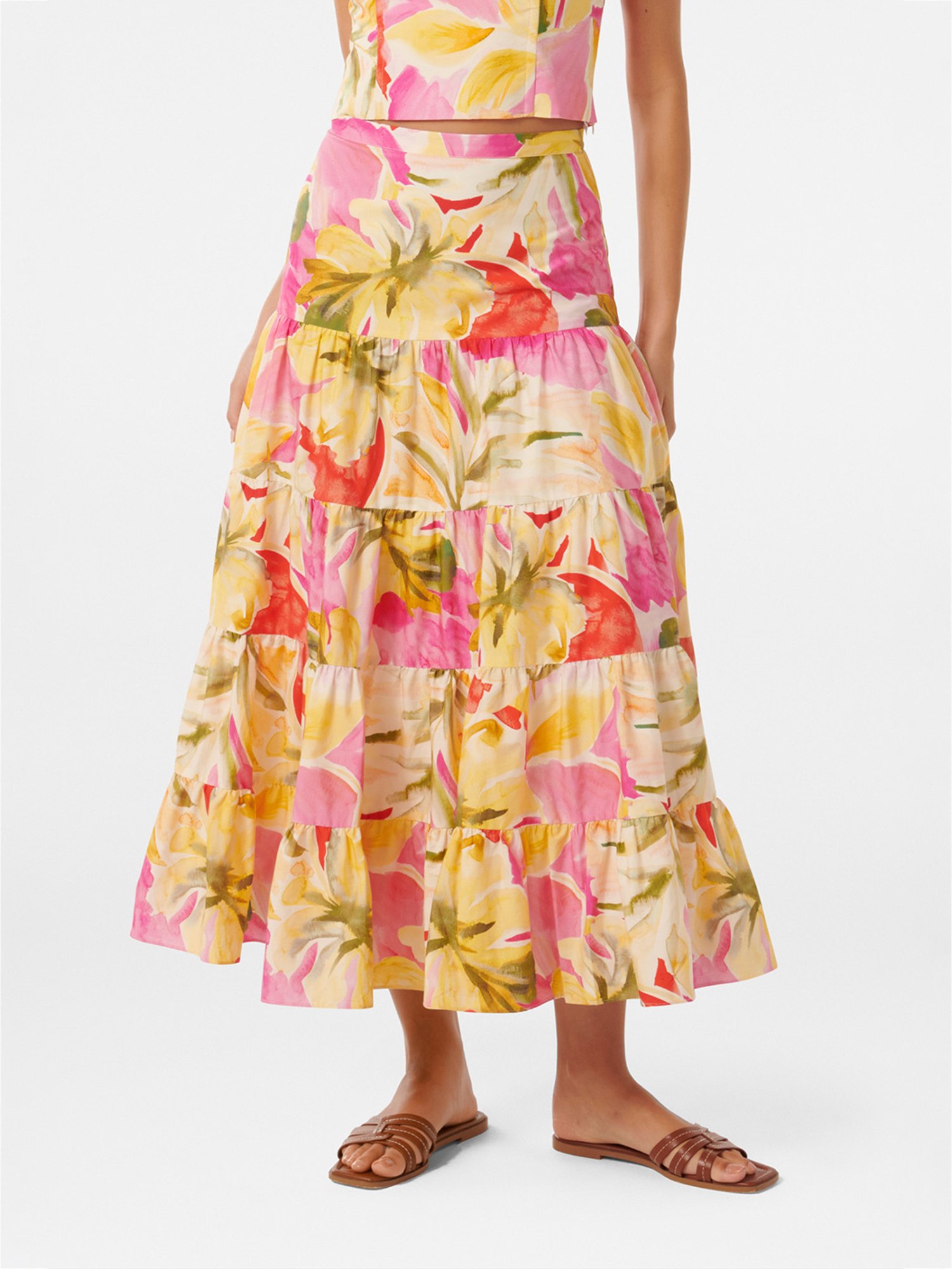 Forever New Tilly Tiered Midi Skirt