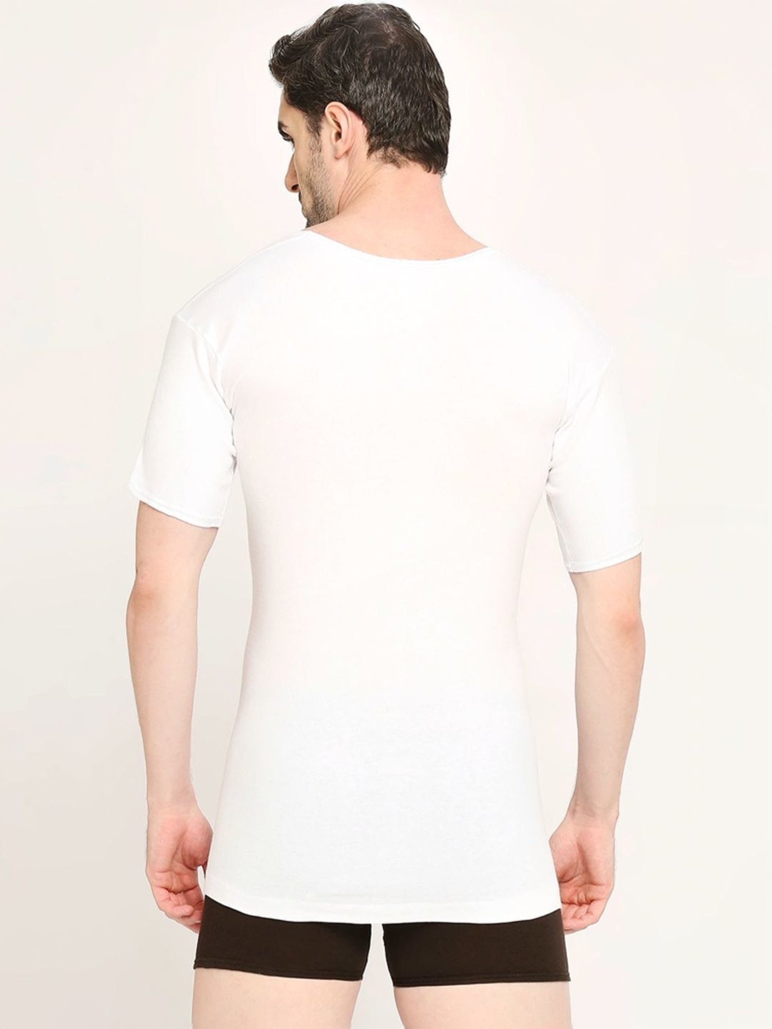 Vip White Regular Fit Vest - Pack Of 6