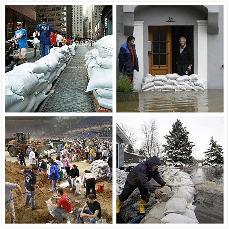 Empty Sand Bags - with Solid Ties, UV Protection Sandbags,14 " x 26 ", Qty of 100